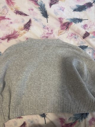 Jersey Bershka gris mujer