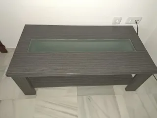 Mesa de centro madera y cristal