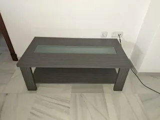 Mesa de centro madera y cristal