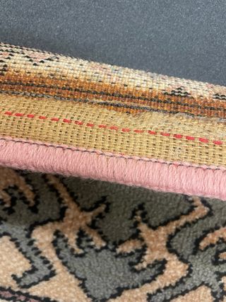 Alfombra Española Lana Beige y Rosa