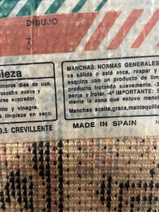 Alfombra Española Lana Beige y Rosa