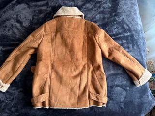 Chaqueta ante y pelito beige/marrón