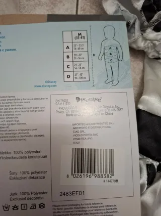 Costume dalmata bambina Disney 101