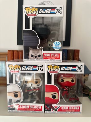 Lote 3 Funkos GI Joe: Snake Eyes, Storm Shadow, Co
