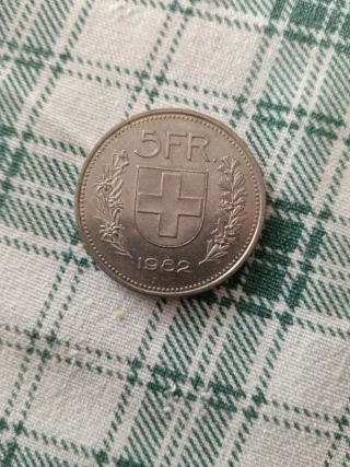 Moneta 5 Franchi Svizzeri 1982