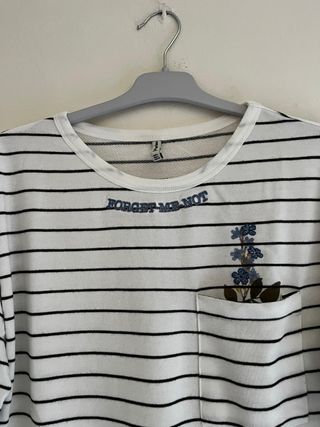 Jersey Stradivarius S Bordado | Pull Rayé Marine