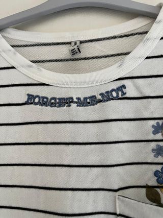 Jersey Stradivarius S Bordado | Pull Rayé Marine