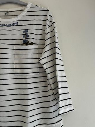 Jersey Stradivarius S Bordado | Pull Rayé Marine