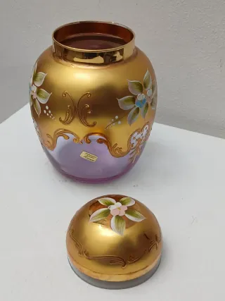 Vaso Murano Vintage Oro e Viola