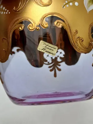 Vaso Murano Vintage Oro e Viola