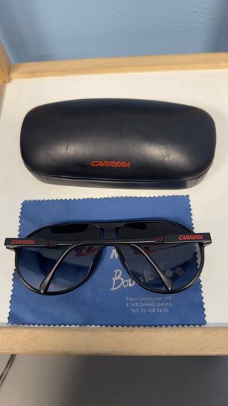 Gafas de Sol Carrera Aviador Negro Rojo