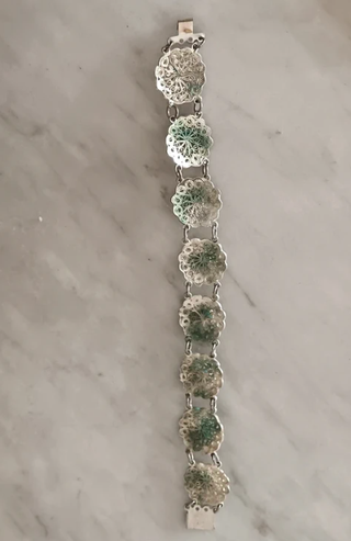 Bracciale 925 filigrana e turchesi