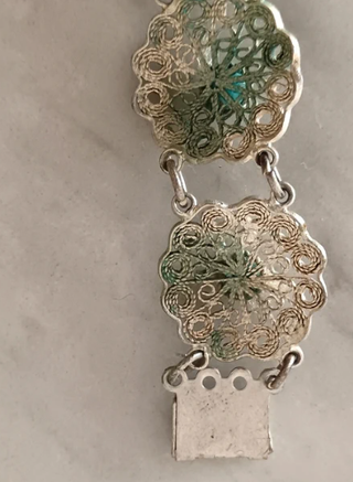 Bracciale 925 filigrana e turchesi