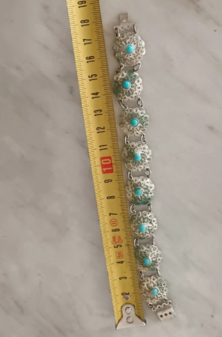 Bracciale 925 filigrana e turchesi