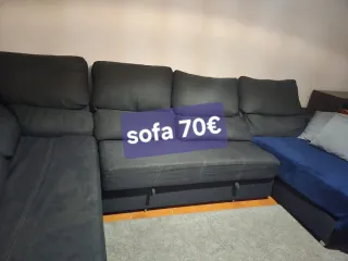 Cuna, sofa, mesa 4sillas, tobogan, lampara,