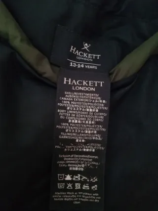 Chaleco Plumas Reversible Hackett TALLA 13 a 14 añ