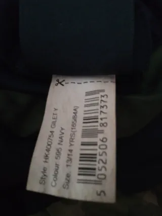 Chaleco Plumas Reversible Hackett TALLA 13 a 14 añ