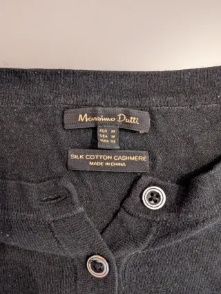 Camiseta Cashmere Massimo Dutti Negra Talla M