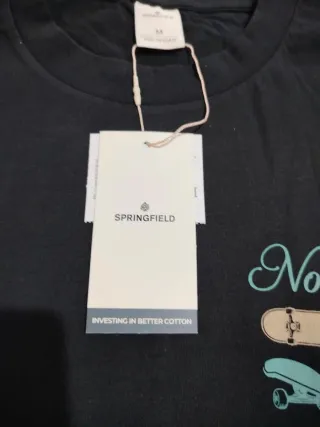 Camiseta Springfield Talla M Negra