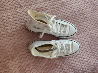 Zapatillas Converse Plataforma Blancas.