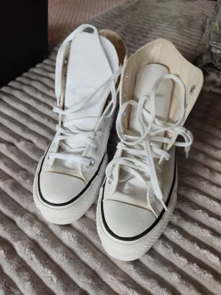 Zapatillas Converse Plataforma Blancas.