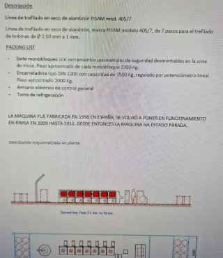 Línea de trefilado FISAM 405/7