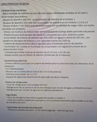 Línea de trefilado FISAM 405/7