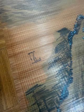 Kakemono Giapponese Vintage Dipinto a Mano