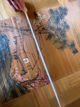 Kakemono Giapponese Vintage Dipinto a Mano