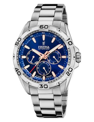 Reloj Festina Cronógrafo Azul y Plateado