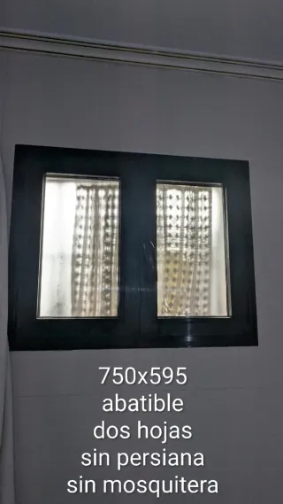 Ventana corredera aluminio verde diferentes medida