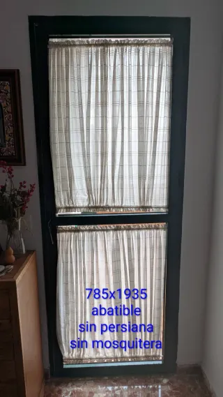 Ventana corredera aluminio verde diferentes medida