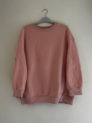 Sudadera Shein L Rosa Pastel Oversize | Sweat Rose