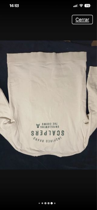 Sudadera Scalpers blanca con calavera