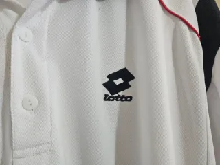 Camiseta Polo Lotto Blanca y Negra
