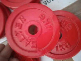 Discos de pesas Salter rojos