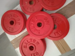Discos de pesas Salter rojos