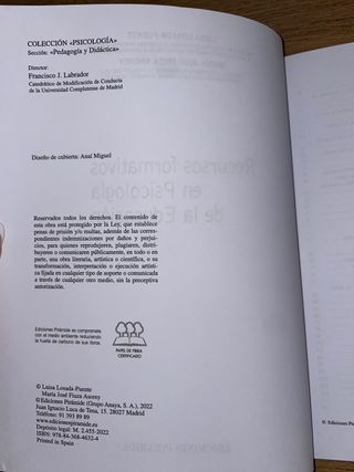 Recursos formativos en Psicología de la Educación