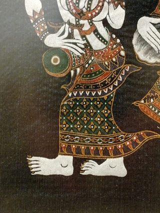 Cuadro Seda Tailandés Marco Dorado