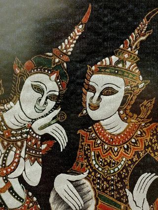 Cuadro Seda Tailandés Marco Dorado