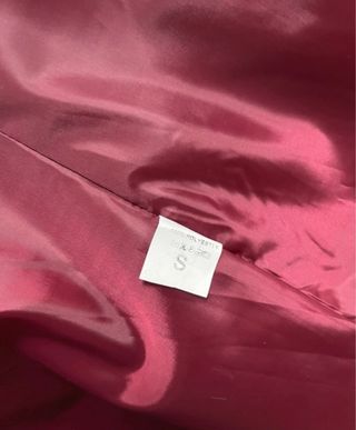 Abrigo de paño burdeos talla S