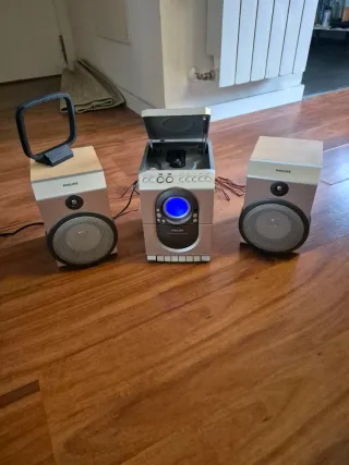 Minicadena Philips Beige y Plata