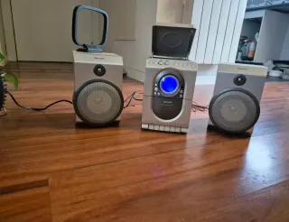 Minicadena Philips Beige y Plata