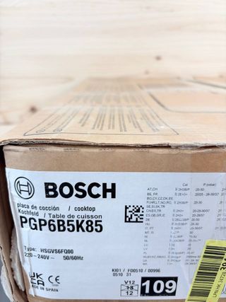 Placa de gas Bosch 4 fuegos 60 cm