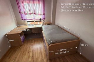 Dormitorio juvenil cama nido