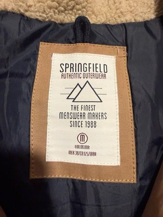 Parka beige con capucha Springfield