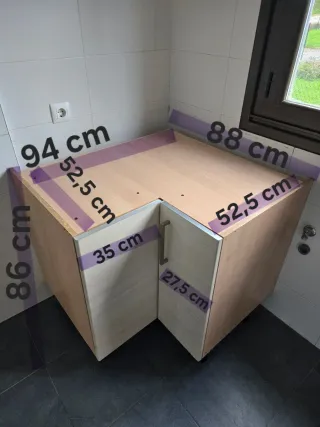 Mueble de cocina esquinero