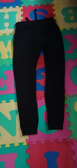 Pantalón pana elástico negro