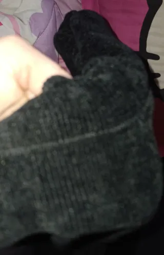 Pantalón pana elástico negro