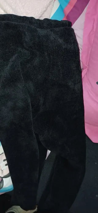 Pantalón pana elástico negro